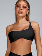 Pink Lumina Vancouver Cutout Tailoring Sports Bra showing stylish cutout design and supportive fit for active wear.
