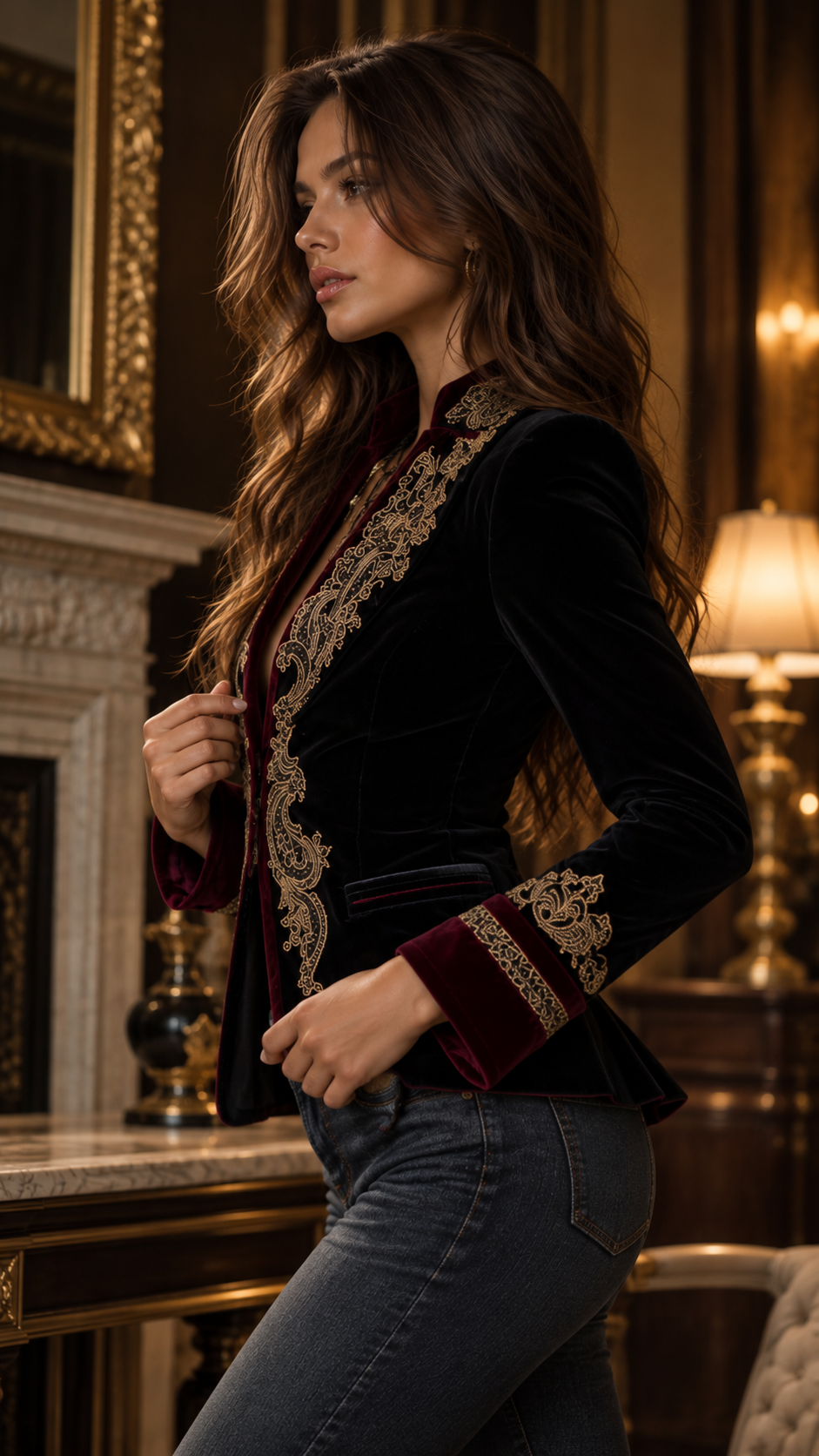 Lumina Wear Calla tailored blazer with buttons, featuring a sleek design and structured fit, perfect for professional or stylish occasions.