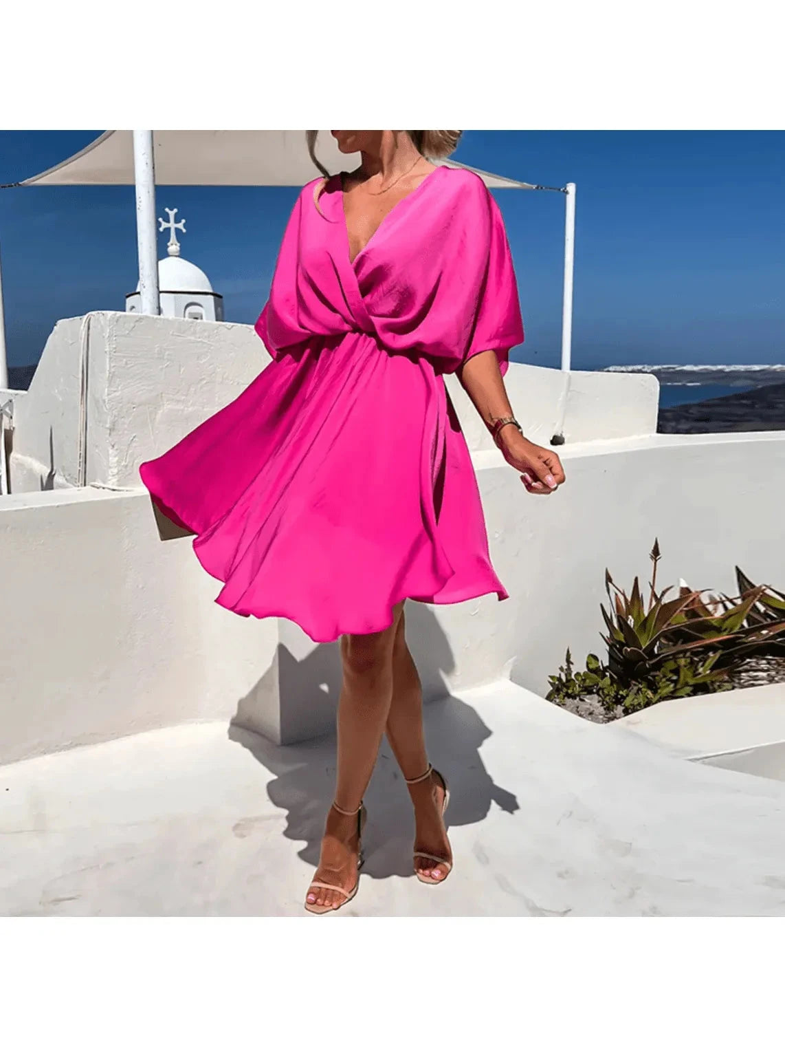 lightweight flowy dresses Daisy™ - Chic Dress Dry on low heat Short Formal Dresses & Colour:Hot Pink Classic Christening Dress