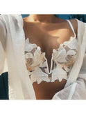 White Daniela two-piece lingerie set from Lumina Wear, featuring a delicate bra and matching panties.