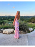Pink Darcel sleeveless maxi dress by Lumina Wear, featuring a flowing design perfect for wedding guests.