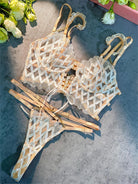 White embroidery lingerie set from Lumina Vancouver, includes two delicate, elegant bras and matching panties.