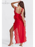 Brown Jacqueline maxi dress by Lumina Vancouver, stylish and comfortable long dress with a flowy silhouette.