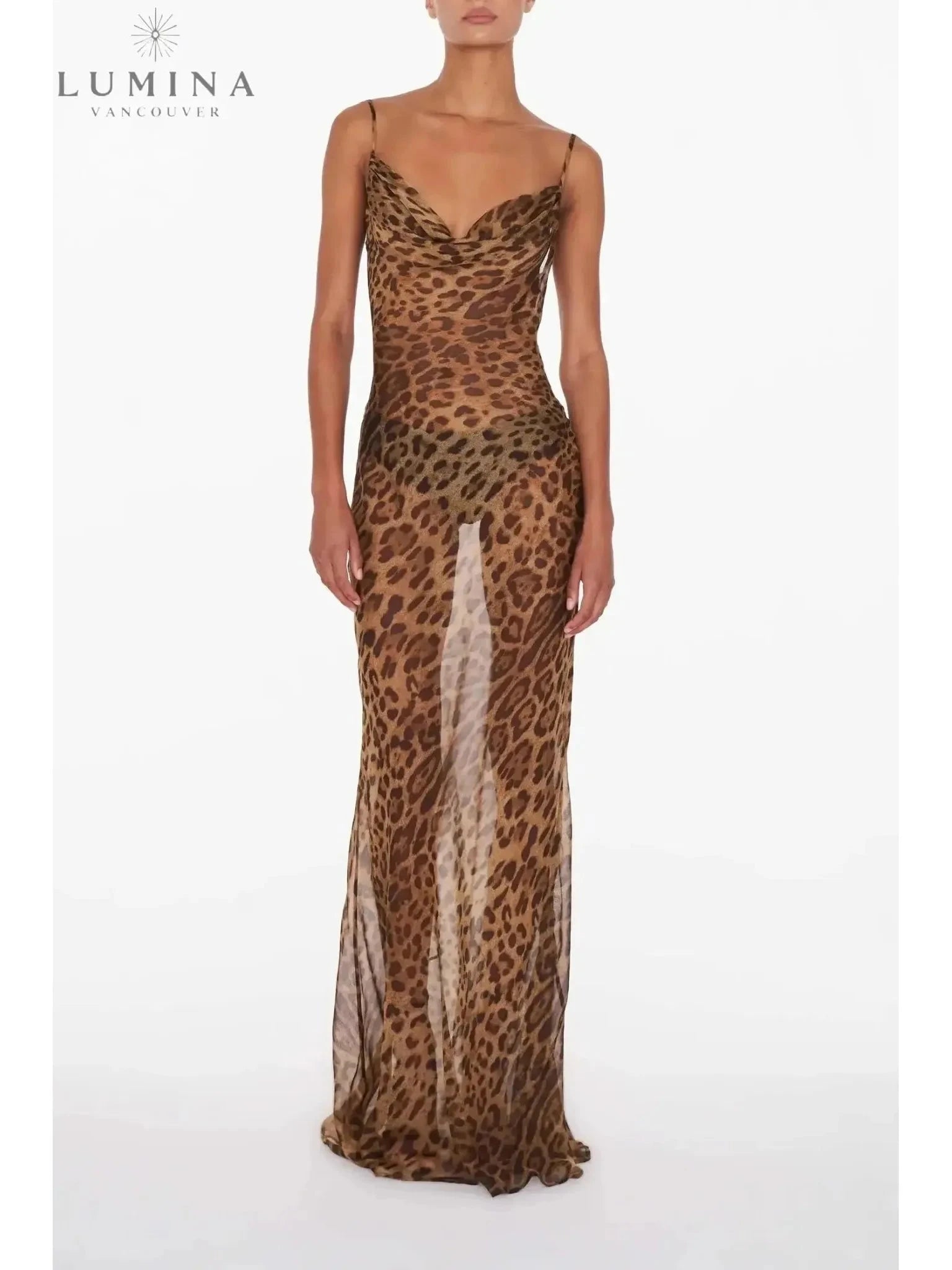 Lumina Vancouver Denice stunning maxi dress in size S-L, featuring elegant flowy fabric and stylish design.