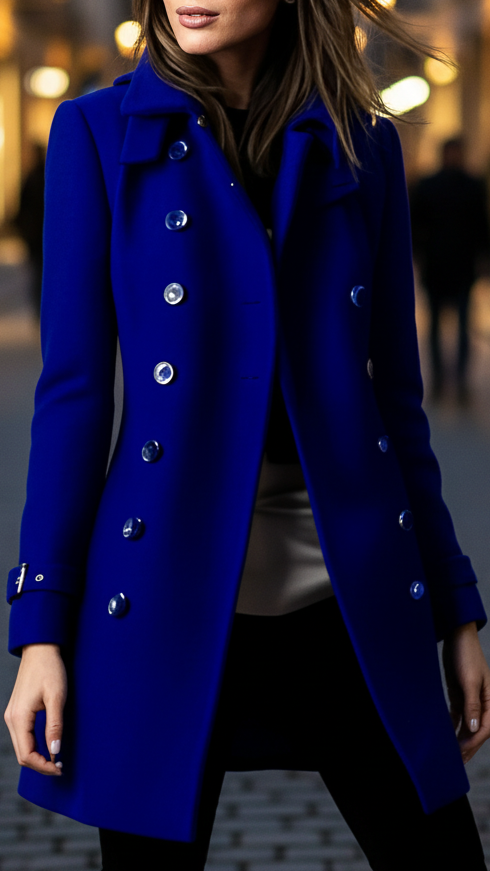 Elena | Wool Jacket With Button Accents - Lumina - Lumina Vancouver