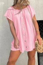 Elara | Off-Shoulder Denim Dress - Lumina - Lumina Vancouver