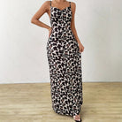 Lumina Vancouver Torild sleeveless mini dress with slim fit and leopard print, perfect for stylish daytime wear.