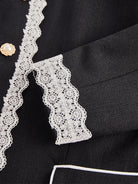 Elena | Blazer with Contrast Lace Trim - Lumina - Lumina Vancouver