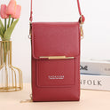 Black Elena Lumina Wear touchscreen messenger handbag for modern women with sleek design and functional style.