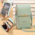 Black Lumina Wear Elena chic touch screen messenger bag for women, featuring sleek design and modern handbag style.