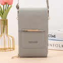 Black Elena Lumina Wear chic touch screen messenger handbag with modern design for women, featuring stylish and functional details.