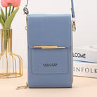 Black Elena Lumina Wear touch screen messenger bag for women with sleek design and modern style, ideal for everyday use.