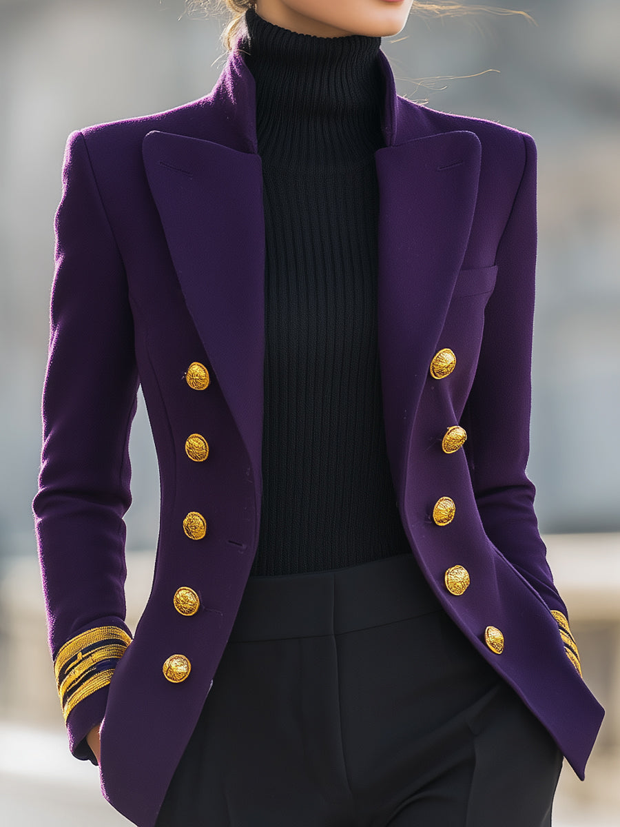 Elena | Double-Breasted Military Blazer - Lumina Vancouver - Lumina Vancouver