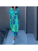 Blue Terttu elegant dress by Lumina Wear featuring a fitted silhouette and stylish design, displayed on a mannequin.