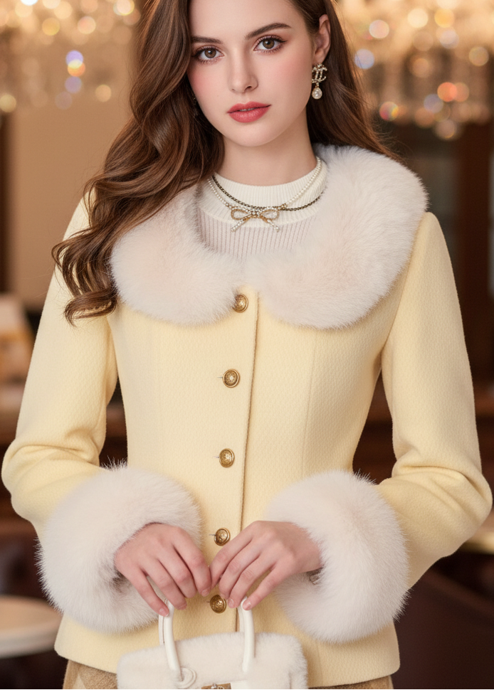 Elena | Jacket with Faux Fur Trims - Lumina - Lumina Vancouver