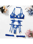 Black Impi lingerie set by Lumina Vancouver featuring delicate lace details and a supportive bra and matching panties.