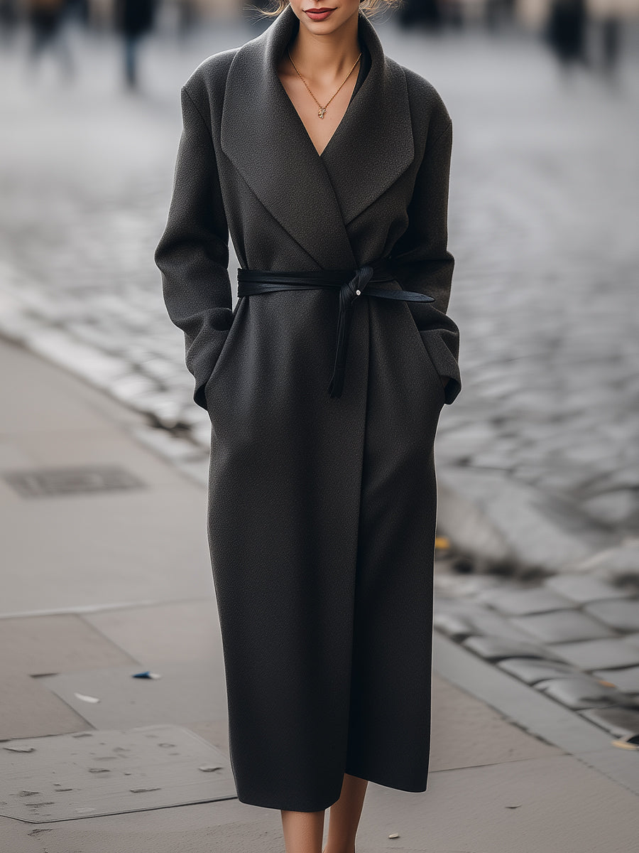 Elena | Wrap Coat with Belt - Lumina - Lumina Vancouver