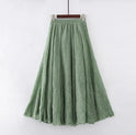 Beige Elianne maxi skirt by Lumina Wear with high waist and elegant flowing design, perfect for stylish, comfortable wear.