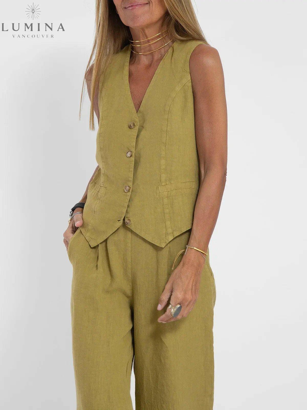 Ella - Vest & Wide Pants Set - Lumina Vancouver