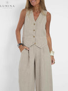 Ella - Vest & Wide Pants Set - Lumina Vancouver
