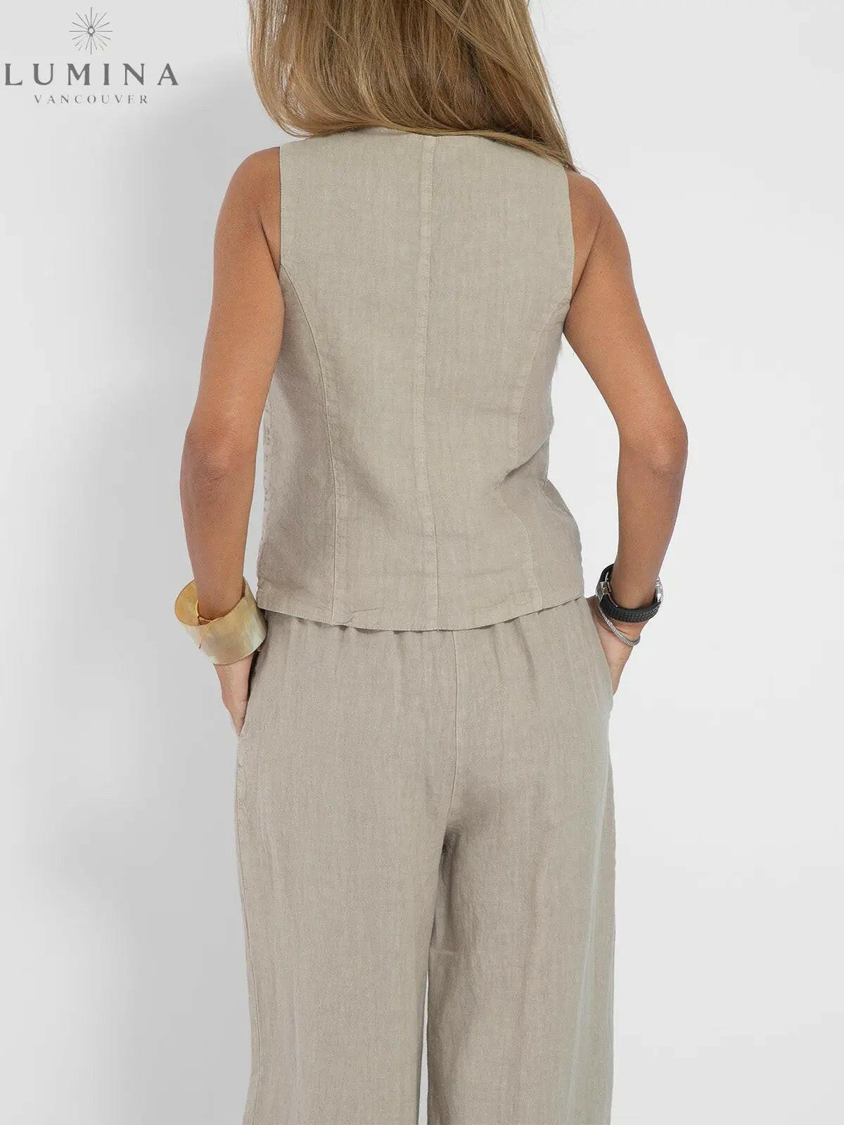 Ella - Vest & Wide Pants Set - Lumina Vancouver