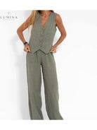 Ella - Vest & Wide Pants Set - Lumina Vancouver