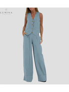 Ella - Vest & Wide Pants Set - Lumina Vancouver
