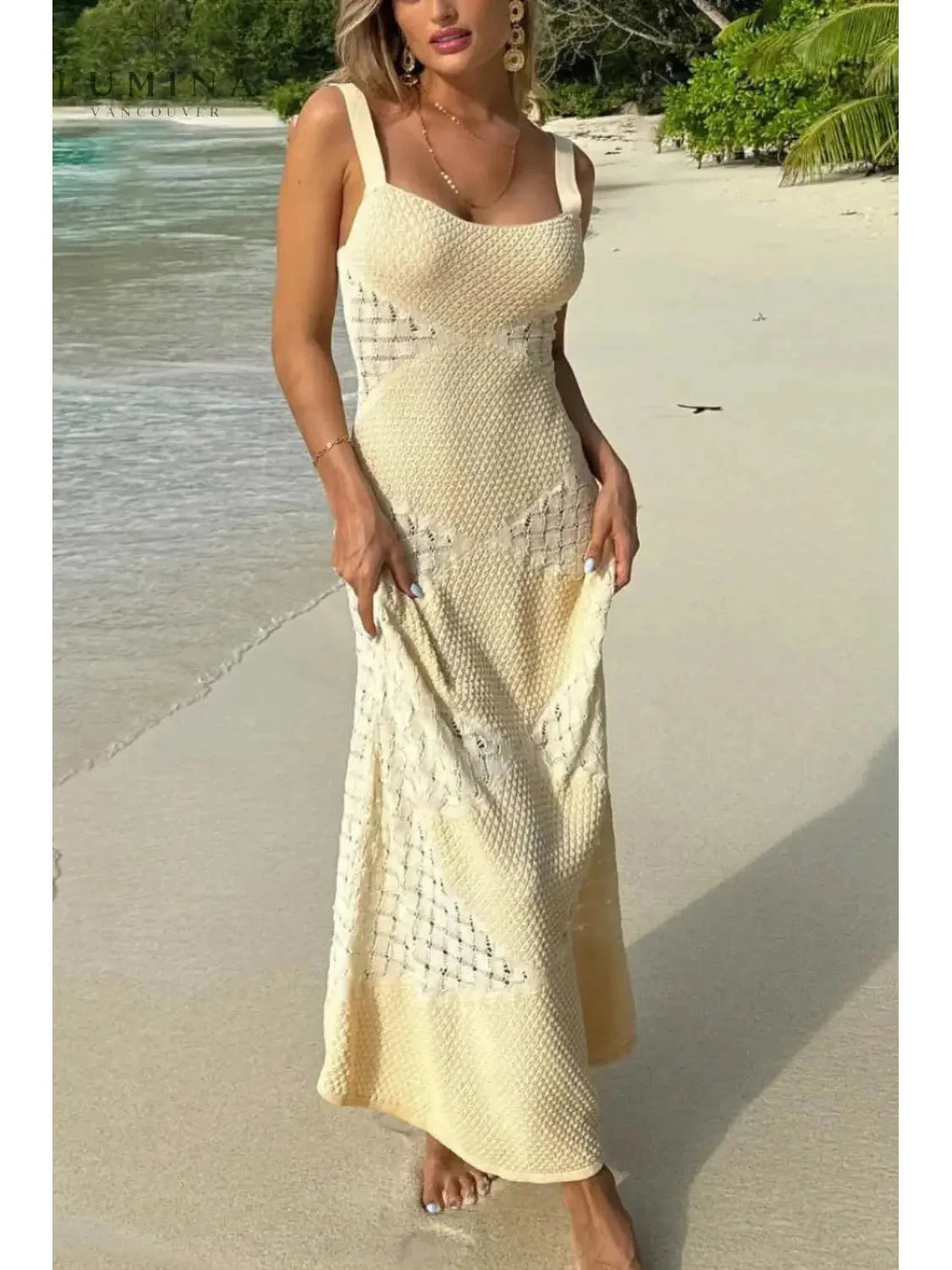 Elowen - Elegant Knitted Maxi Dress - Lumina Vancouver