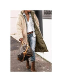 Lumina Wear Elowen reversible fur jacket in military green, showcasing soft fur exterior and cozy inner lining.
