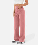 Elsa Lumina Wear high-waist black trousers with pockets, comfortable fit, stylish for casual or office wear.