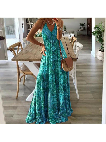 blue dress for baby girl Carmen Wrap Maxi Dress