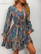 Blue Boho Elegance Dress by Lumina Vancouver, featuring flowing fabric and intricate details, perfect for romantic occasions.