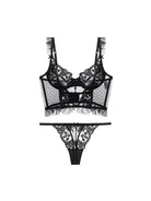White Italian lingerie set by Lumina Vancouver featuring delicate lace details and a flattering fit.