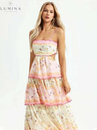 Lumina Vancouver Ghita maxi summer dress for wedding guests, flowing fabric and elegant design perfect for summer weddings.