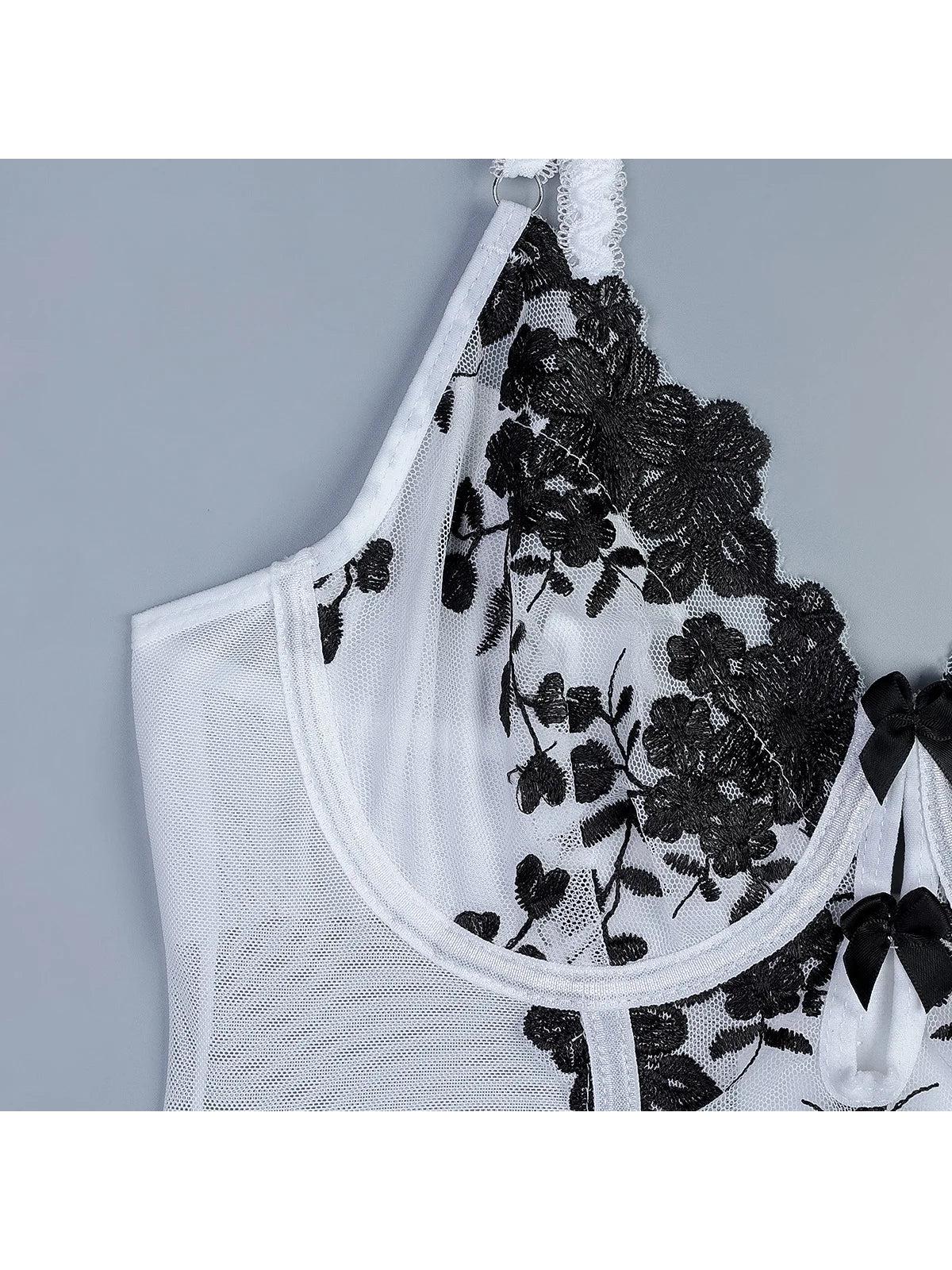 Lumina Vancouver Grazia's lingerie set featuring a matching bra and panties in delicate lace fabric.