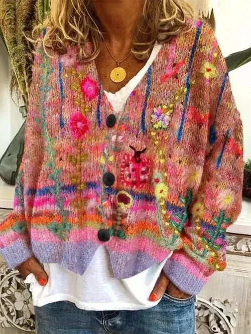 Hailey | Retro Faux Wool Cardigan - Lumina Vancouver
