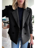 Pink Lumina Wear Harper casual coat with button patchwork sleeves, stylish and comfortable for everyday wear.