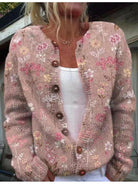 Hebe | Elegant cardigan with floral print - Lumina Vancouver