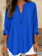 Women's Long Sleeve Round Neck in Blue