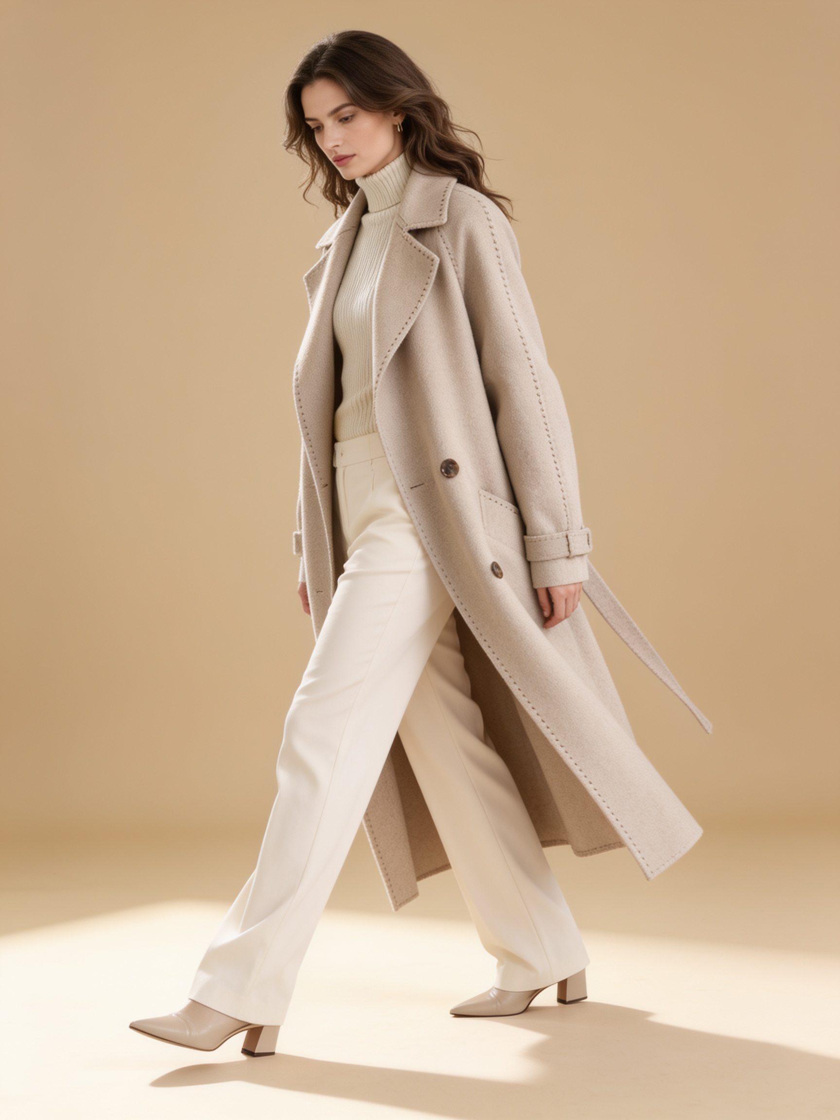 Lumina Wear Sophie elegant long coat for women in a refined, full-length design