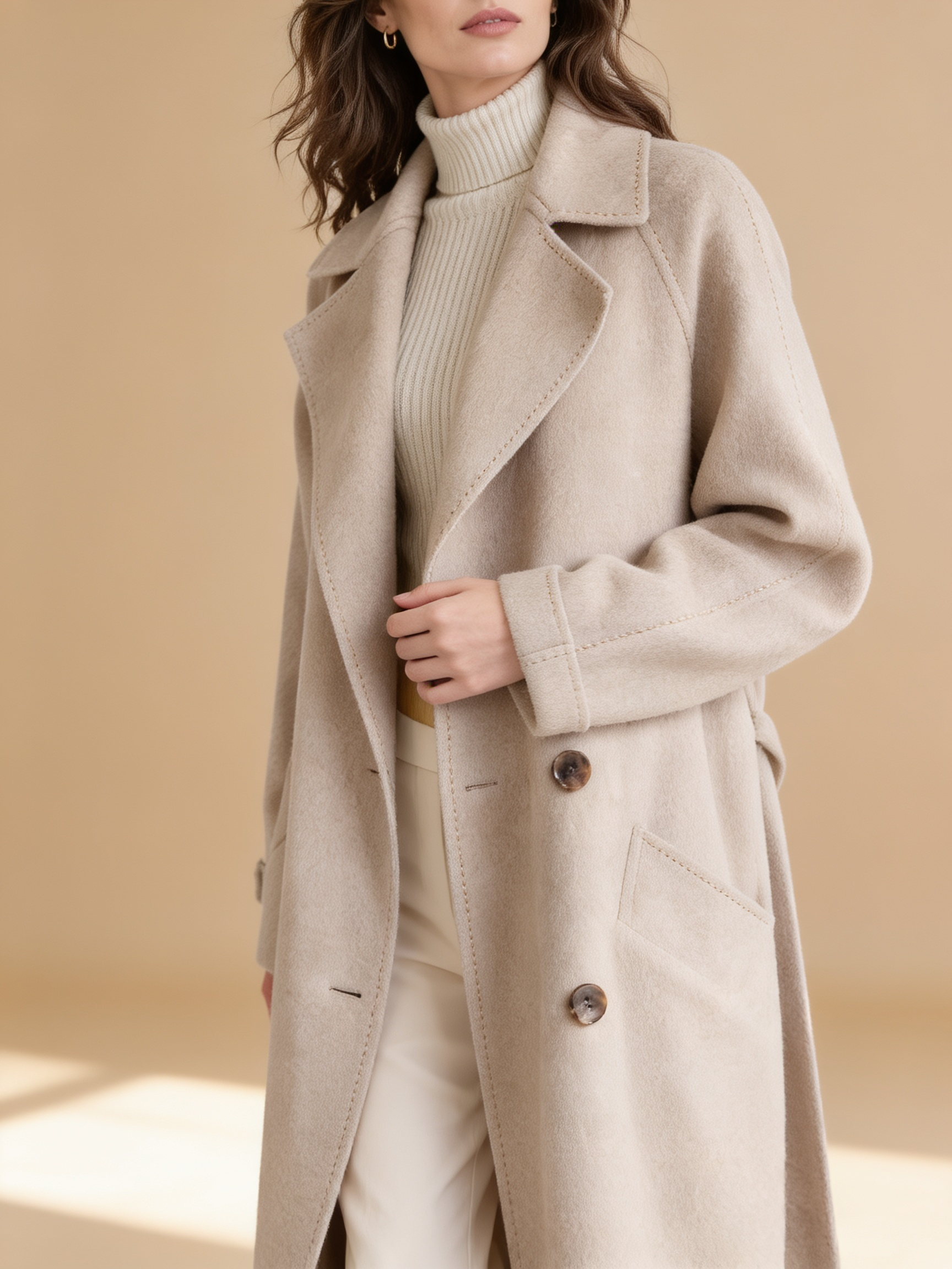 Lumina Wear Sophie elegant long coat for women in a classic, refined design