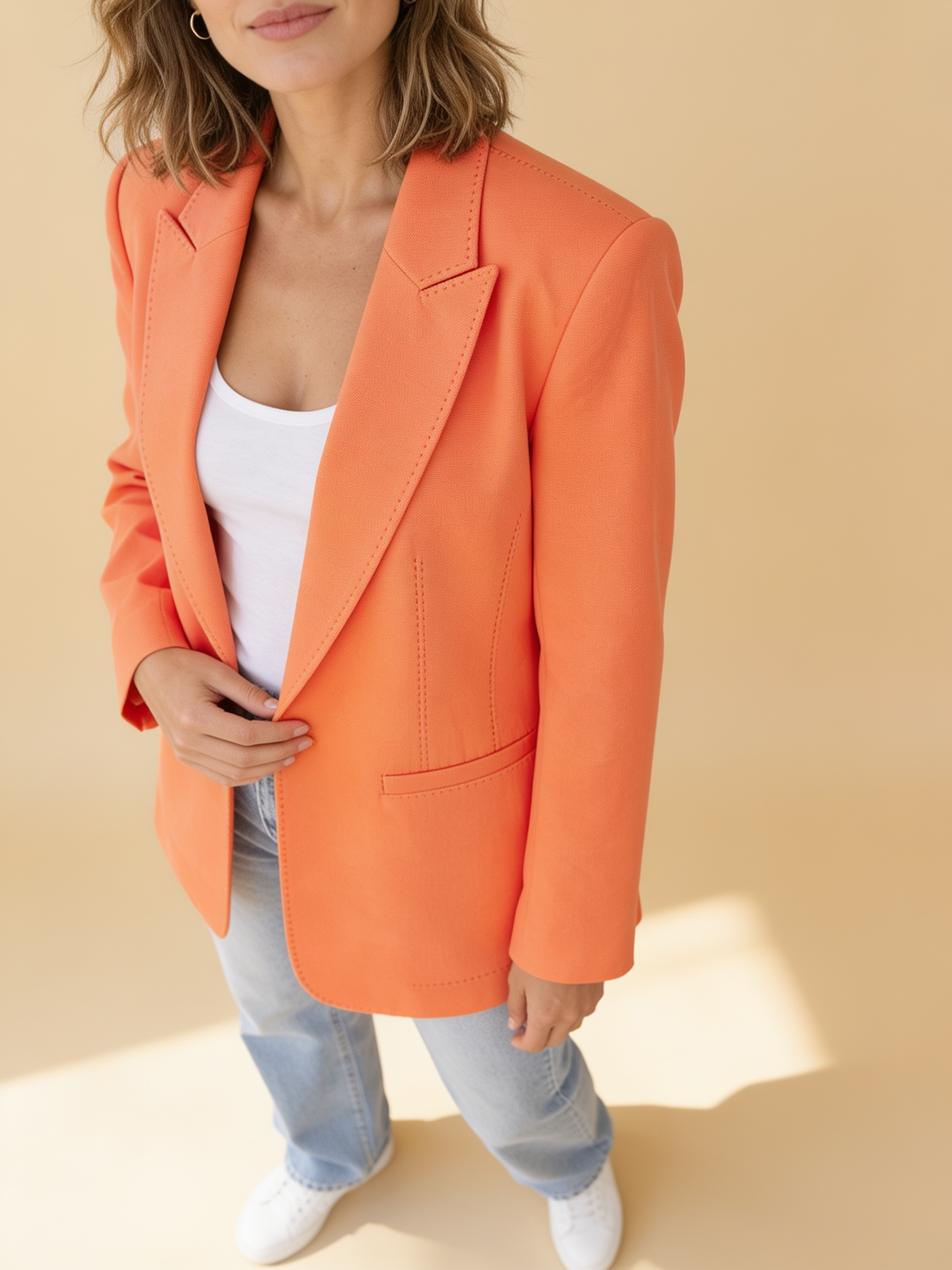 Lumina Wear Isabella oversized relaxed blazer with notched lapel in a tailored silhouette