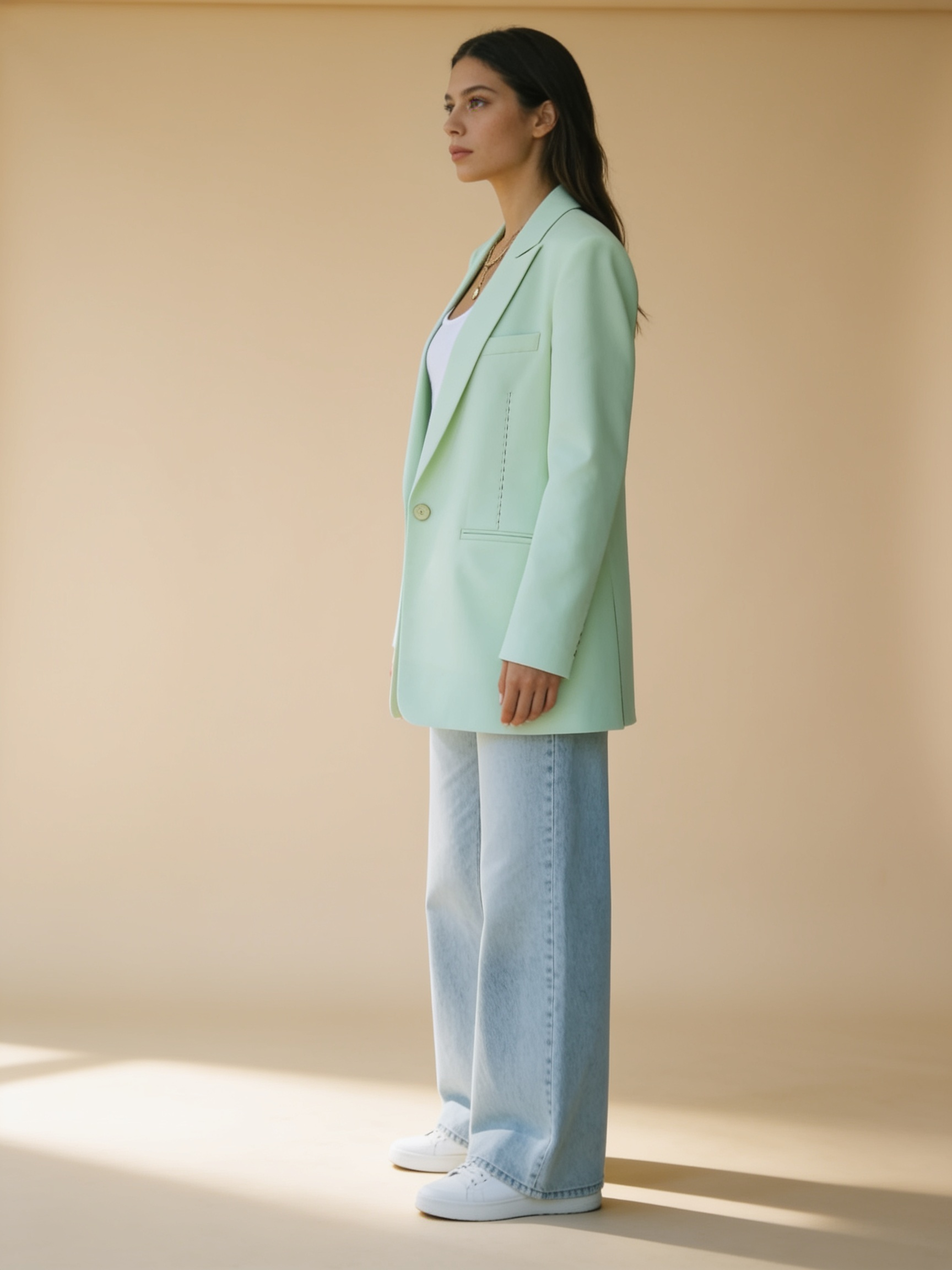 Lumina Wear Isabella oversized relaxed blazer with notched lapel in a structured silhouette