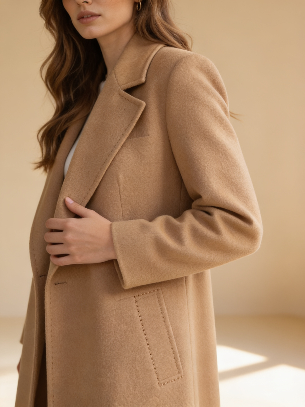 Lumina Wear Aurora Luxe classic belted structured overcoat in a refined tailored design