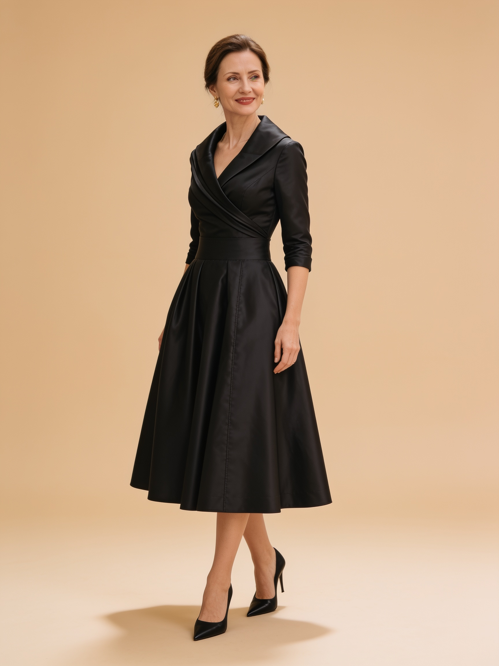 Lumina Wear Aurora vintage midi dress in a classic silhouette