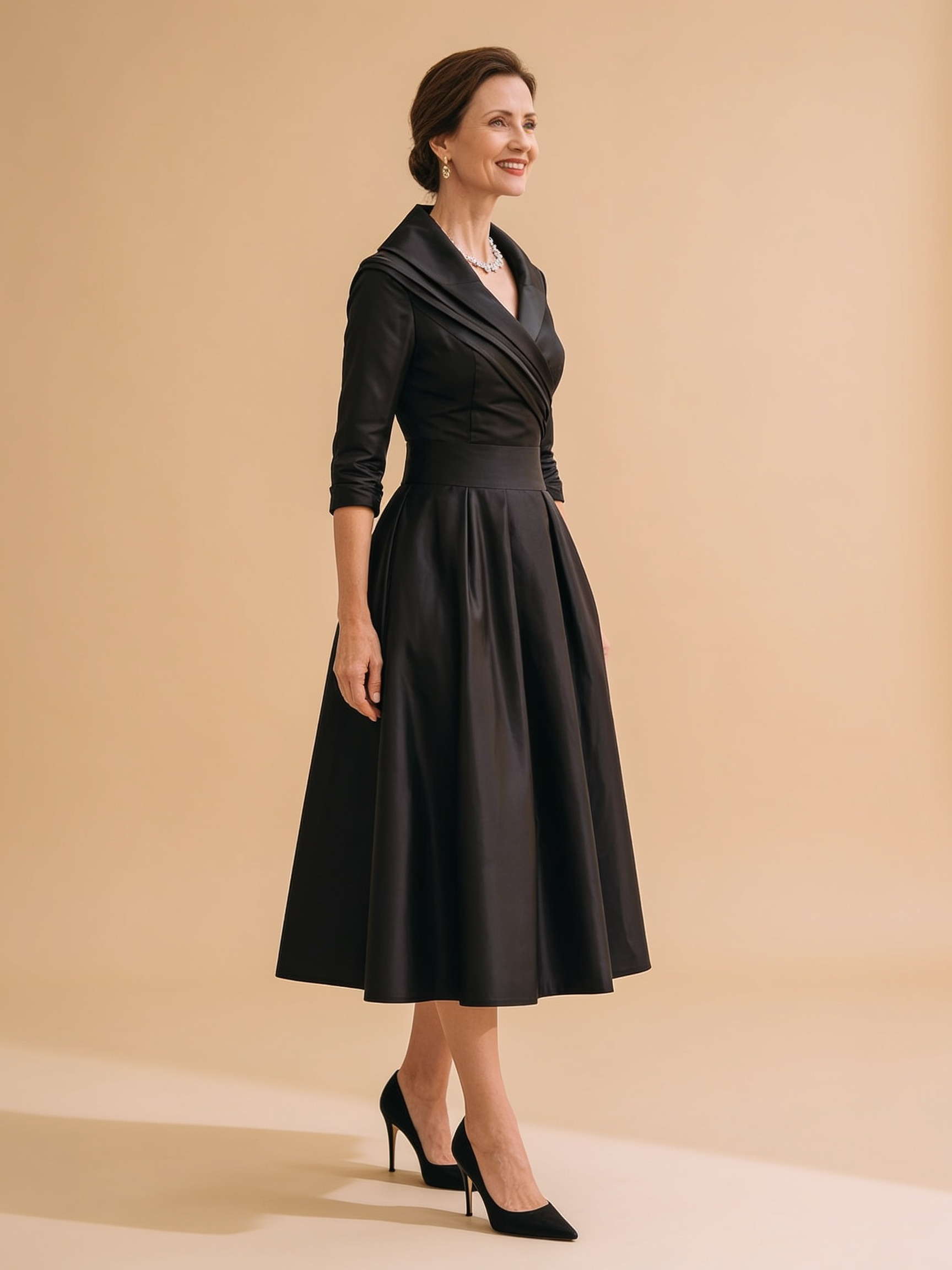 Lumina Wear Aurora vintage midi dress in a classic silhouette and elegant design
