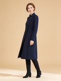 Lumina Wear Sophia button maxi coat in Lumina, full-length tailored outerwear with front buttons