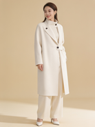Lumina Wear Elena Frost structured asymmetrical button coat in a tailored silhouette