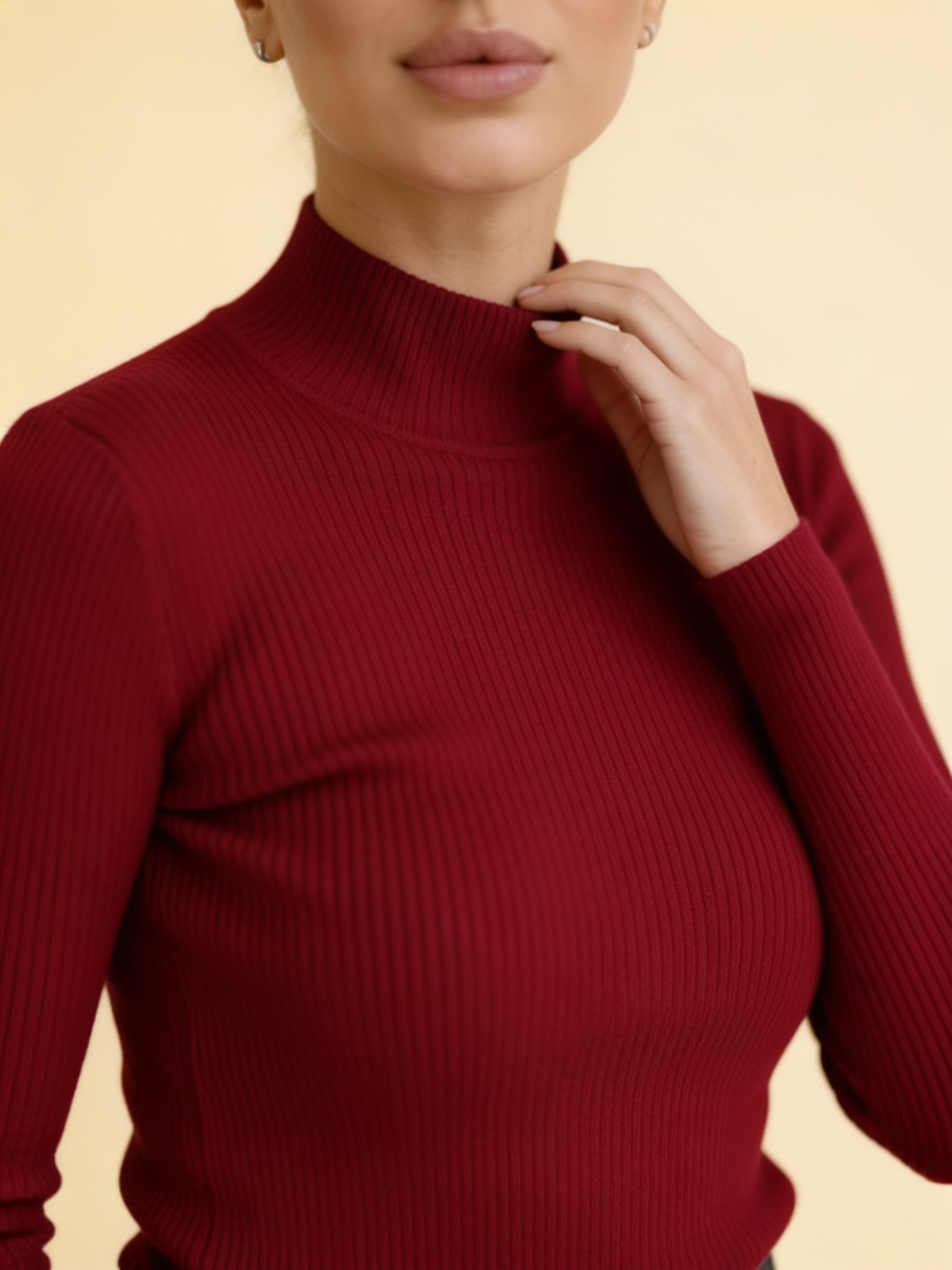 Lumina Wear Hailey minimalist turtleneck sweater in a sleek winter style