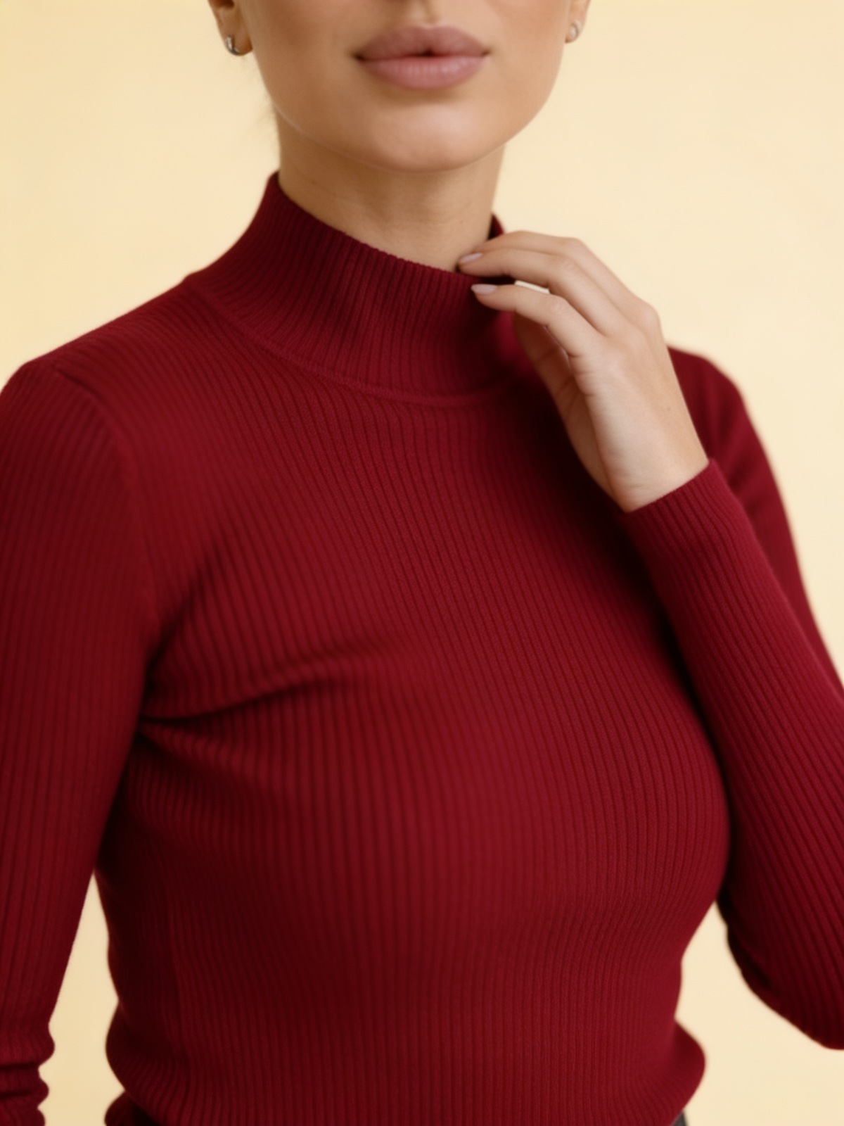 Lumina Wear Hailey minimalist turtleneck sweater in a sleek winter style
